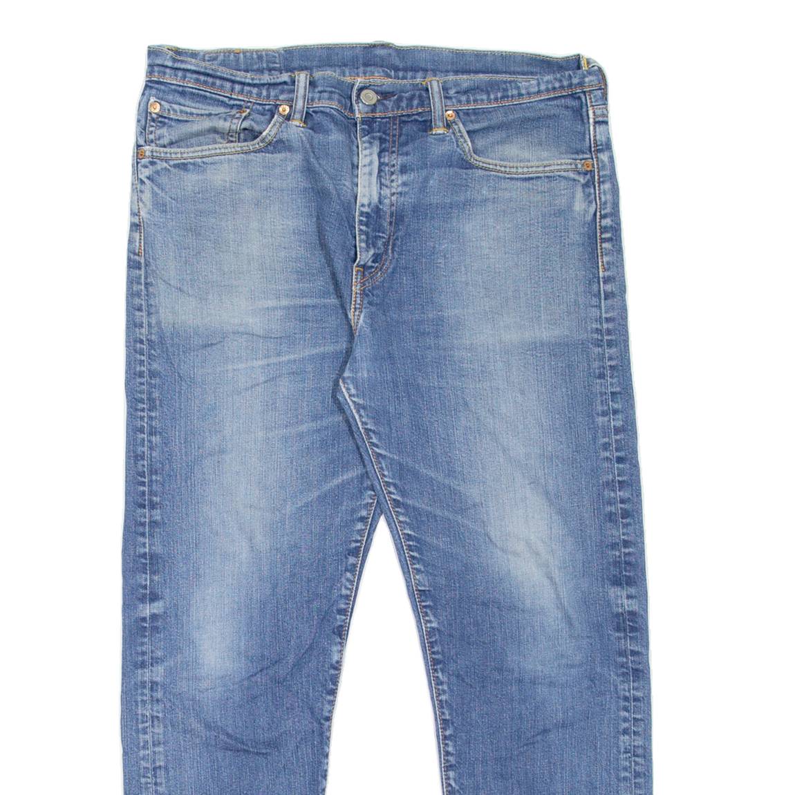 LEVI'S 508 Jeans Mens Blue Regular Tapered Stone Wash W34 L26