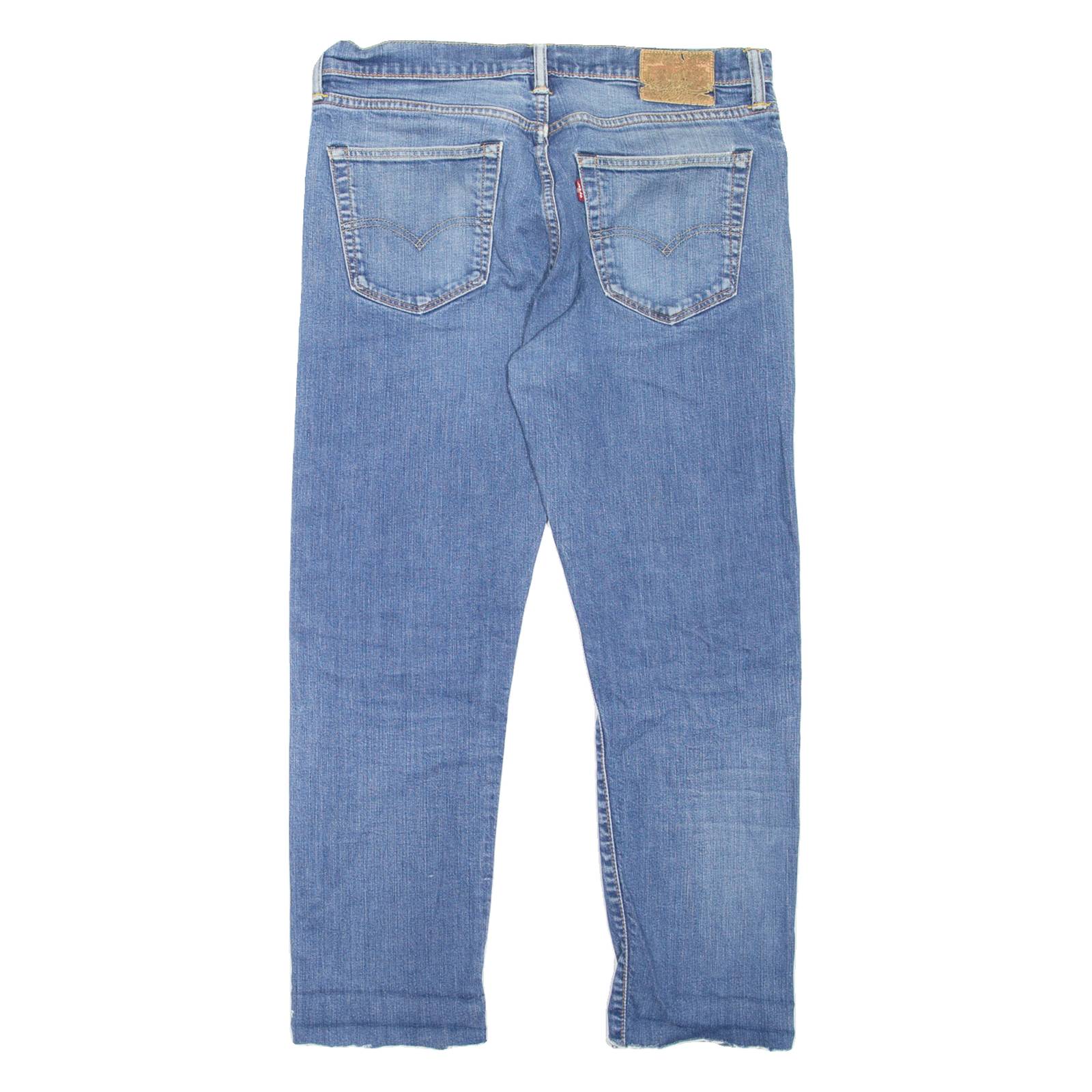LEVI'S 508 Jeans Mens Blue Regular Tapered Stone Wash W34 L26