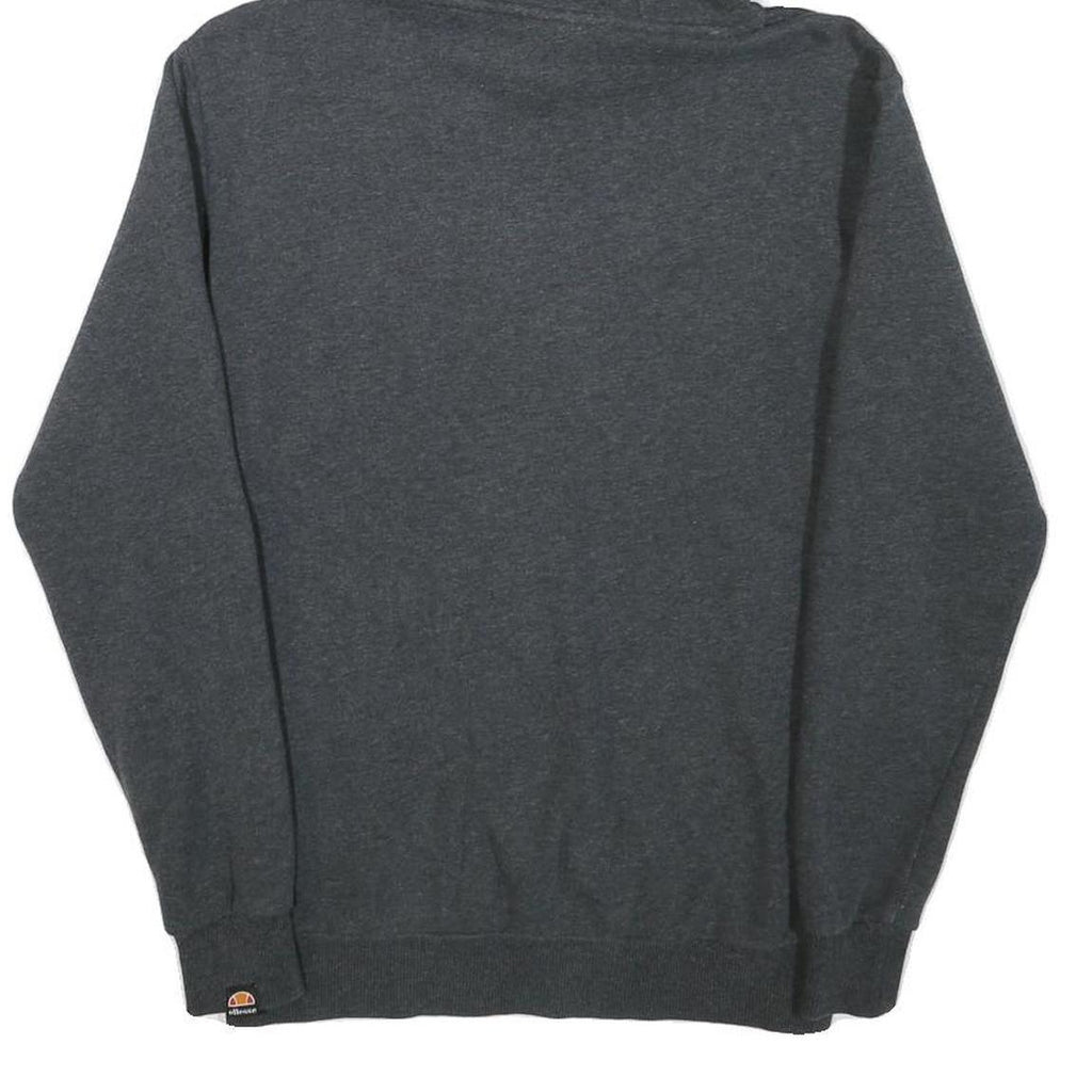 ELLESSE Womens Grey Hoodie UK 6 Cotton Blend Pullover Casual Sweatshirt