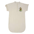 JAMBO Womens Shirt Dress Cream Short Sleeve Midi M
