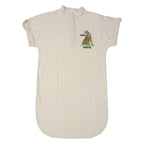 JAMBO Womens Shirt Dress Cream Short Sleeve Midi M