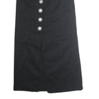 STOCKERPOINT Womens Black Polyester Straight Long Skirt Size M Button Detail