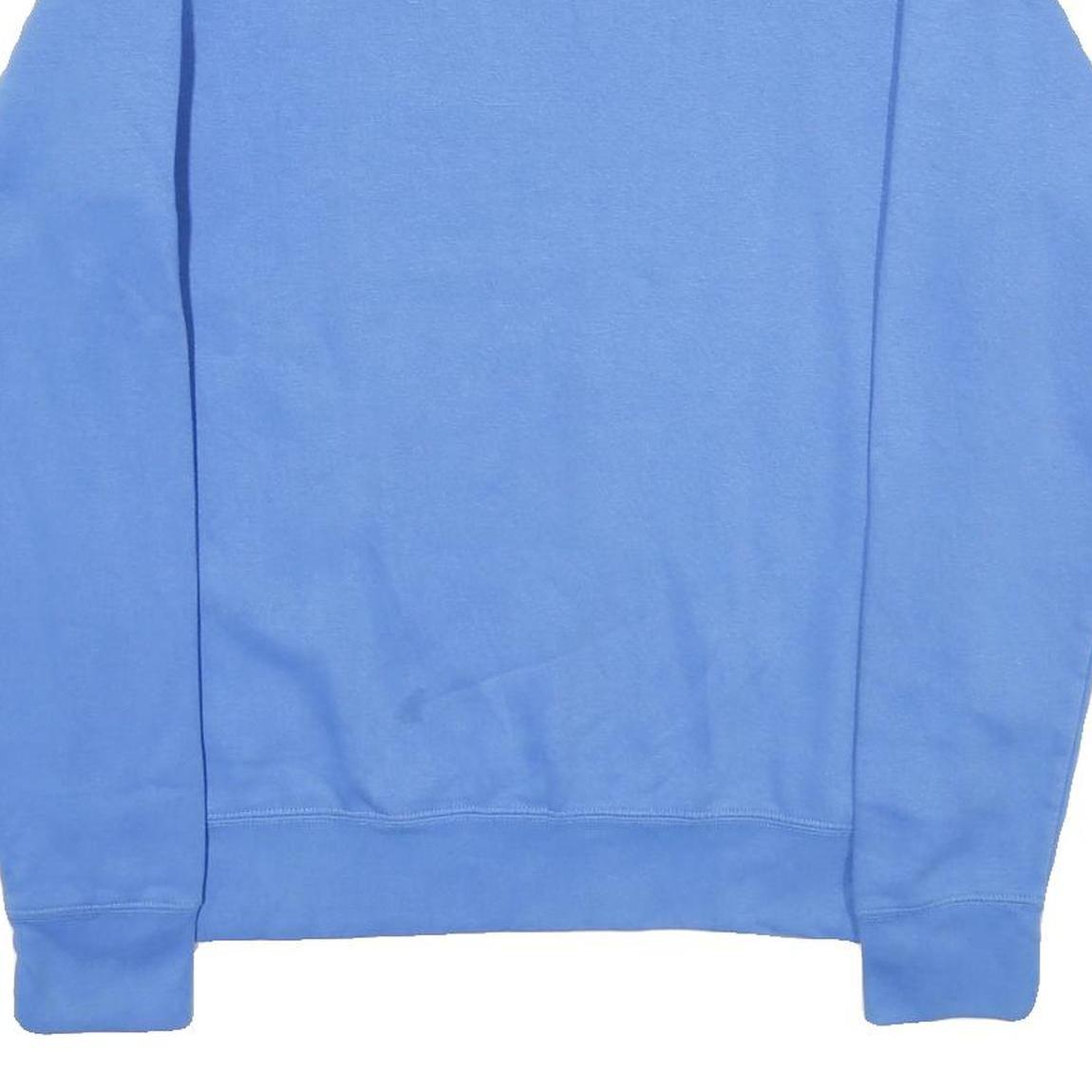 CHAMPION Mens Blue Cotton Blend Crew Neck M Sweatshirt Logo Embroidered