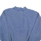 WEK Mens Blue Collared 2XL Sweatshirt Cotton Blend Pullover Casual