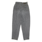 REACTION Womens Jeans Grey Relaxed Straight Denim Medium W26 L29 Casual Zip