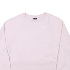 NIKE Womens Pink Crew Neck XS Cotton Blend Pullover Sweatshirt Sportswear