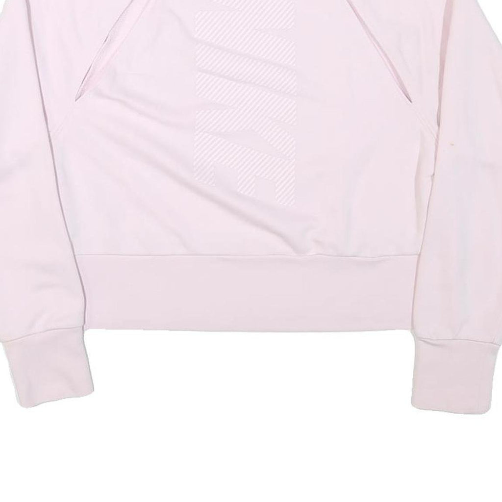 NIKE Womens Pink Crew Neck XS Cotton Blend Pullover Sweatshirt Sportswear