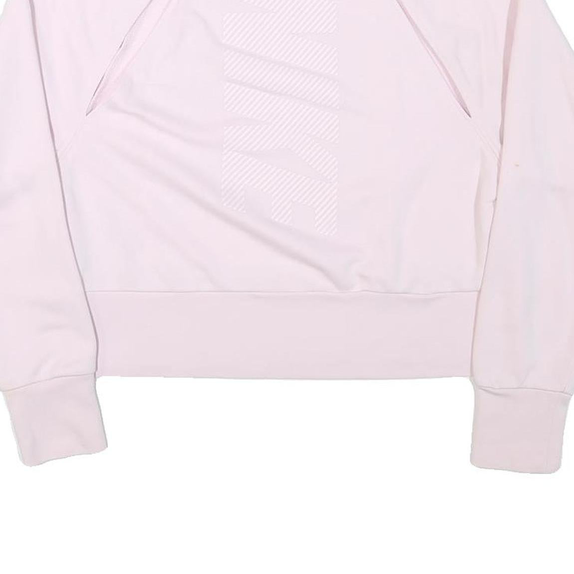 NIKE Womens Pink Crew Neck XS Cotton Blend Pullover Sweatshirt Sportswear