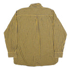 TOMMY HILFIGER Mens Yellow & Black Check Shirt 2XL Button Down Collar Cotton