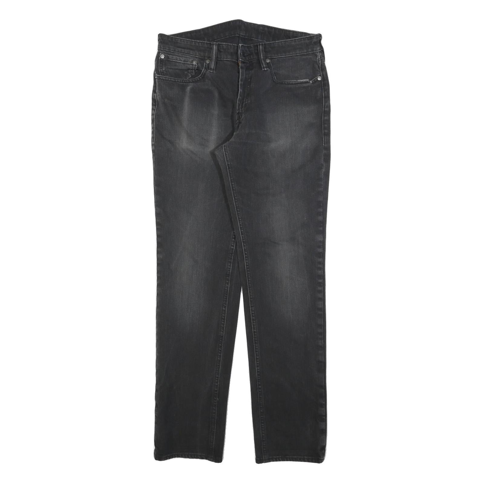 LEVI'S 511 Slim Mens Jeans Black Denim W32 L32 Zip Cotton Blend