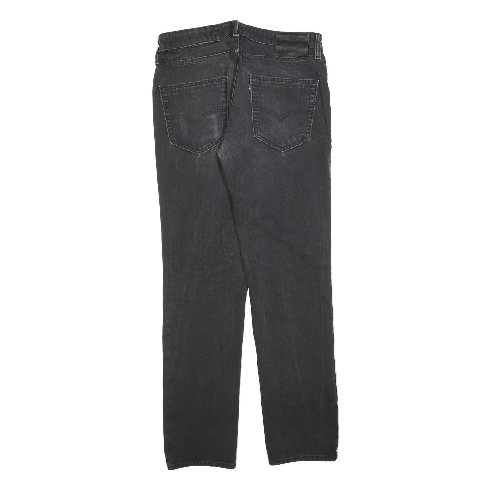 LEVI'S 511 Slim Mens Jeans Black Denim W32 L32 Zip Cotton Blend