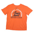NIKE Mens Orange OSU Oregon State National Champions Graphic T-Shirt XL Crew