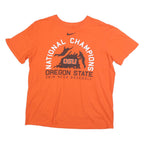 NIKE Mens Orange OSU Oregon State National Champions Graphic T-Shirt XL Crew