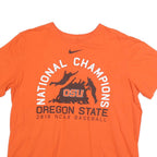 NIKE Mens Orange OSU Oregon State National Champions Graphic T-Shirt XL Crew