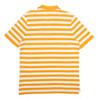NIKE Mens Yellow & White Striped Cotton Short Sleeve Polo Shirt L Casual