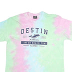 SUNSTATIONS Mens Pastel Tie Dye Cotton Graphic T-Shirt 2XL Short Sleeve Crew