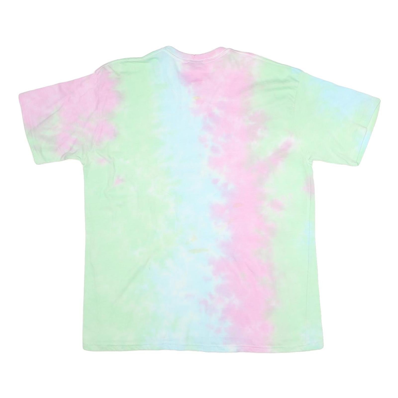 SUNSTATIONS Mens Pastel Tie Dye Cotton Graphic T-Shirt 2XL Short Sleeve Crew