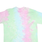 SUNSTATIONS Mens Pastel Tie Dye Cotton Graphic T-Shirt 2XL Short Sleeve Crew