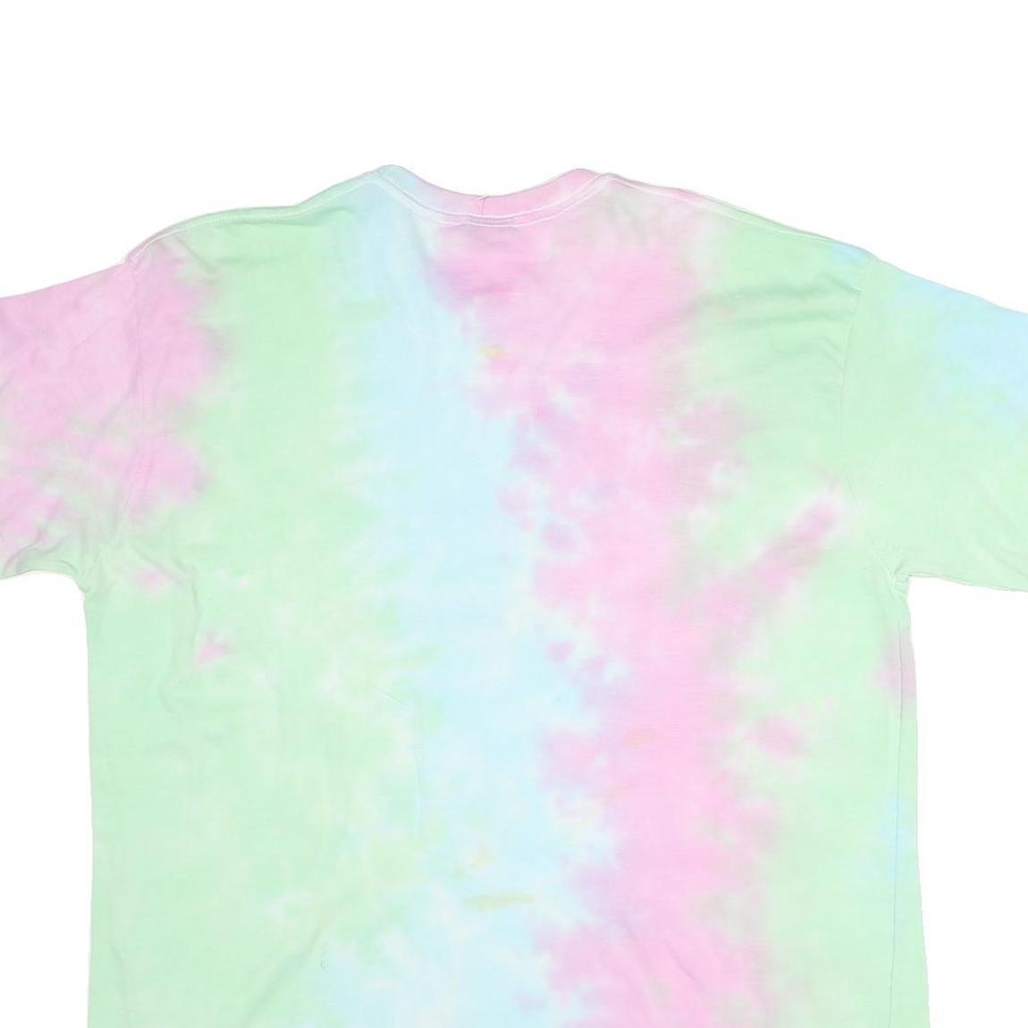SUNSTATIONS Mens Pastel Tie Dye Cotton Graphic T-Shirt 2XL Short Sleeve Crew