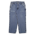 CARHARTT Mens Jeans Blue Relaxed Loose Denim Medium W34 L28 Workwear Zip Pockets