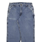 CARHARTT Mens Jeans Blue Relaxed Loose Denim Medium W34 L28 Workwear Zip Pockets