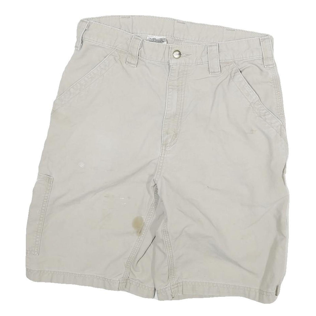 CARHARTT Mens Shorts Beige Casual L W30 Cotton Blend Workwear Pockets
