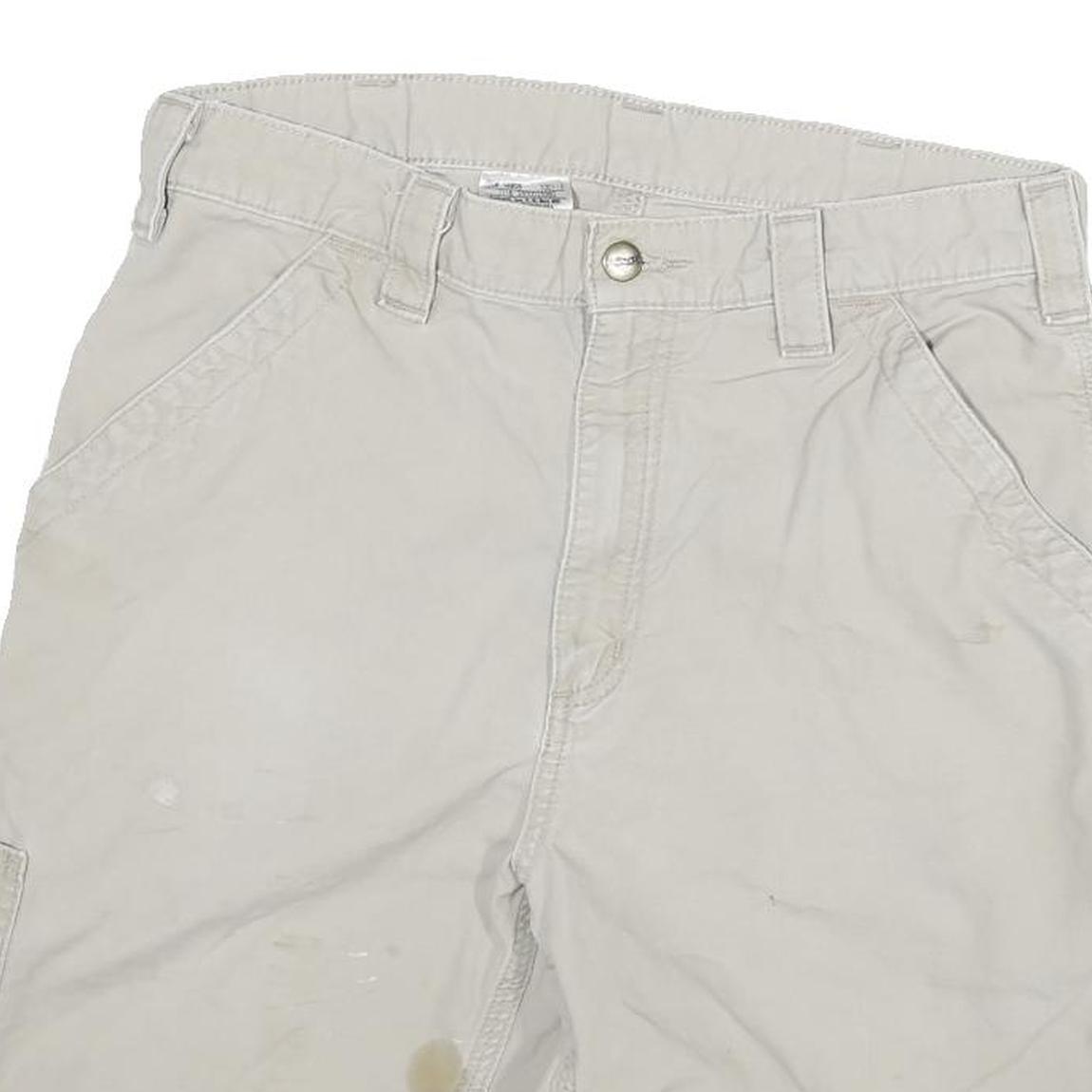 CARHARTT Mens Shorts Beige Casual L W30 Cotton Blend Workwear Pockets
