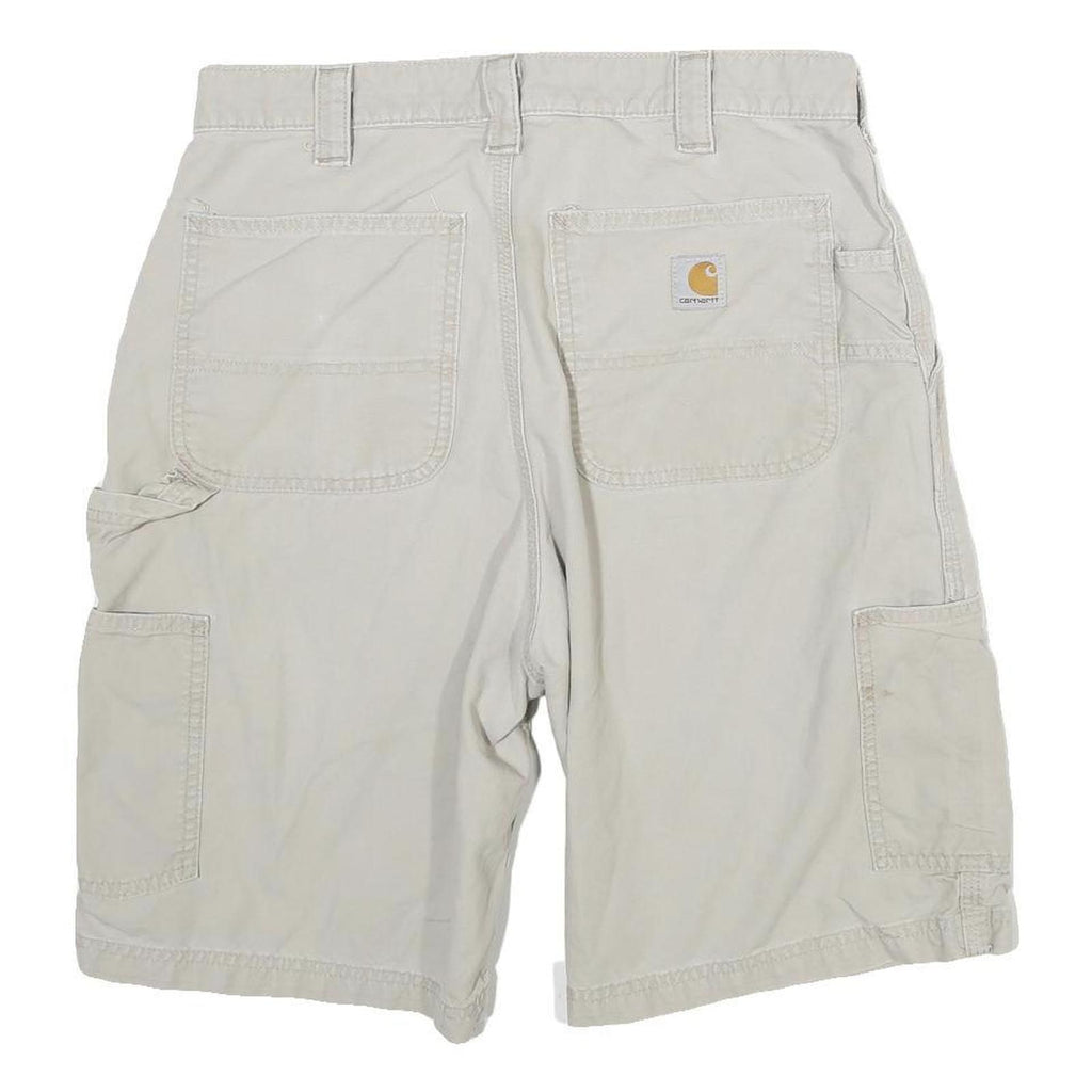 CARHARTT Mens Shorts Beige Casual L W30 Cotton Blend Workwear Pockets