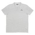 KAPPA Mens Light Grey Polo Shirt Short Sleeve Plain L Cotton Blend Casual