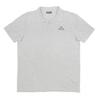 KAPPA Mens Light Grey Polo Shirt Short Sleeve Plain L Cotton Blend Casual
