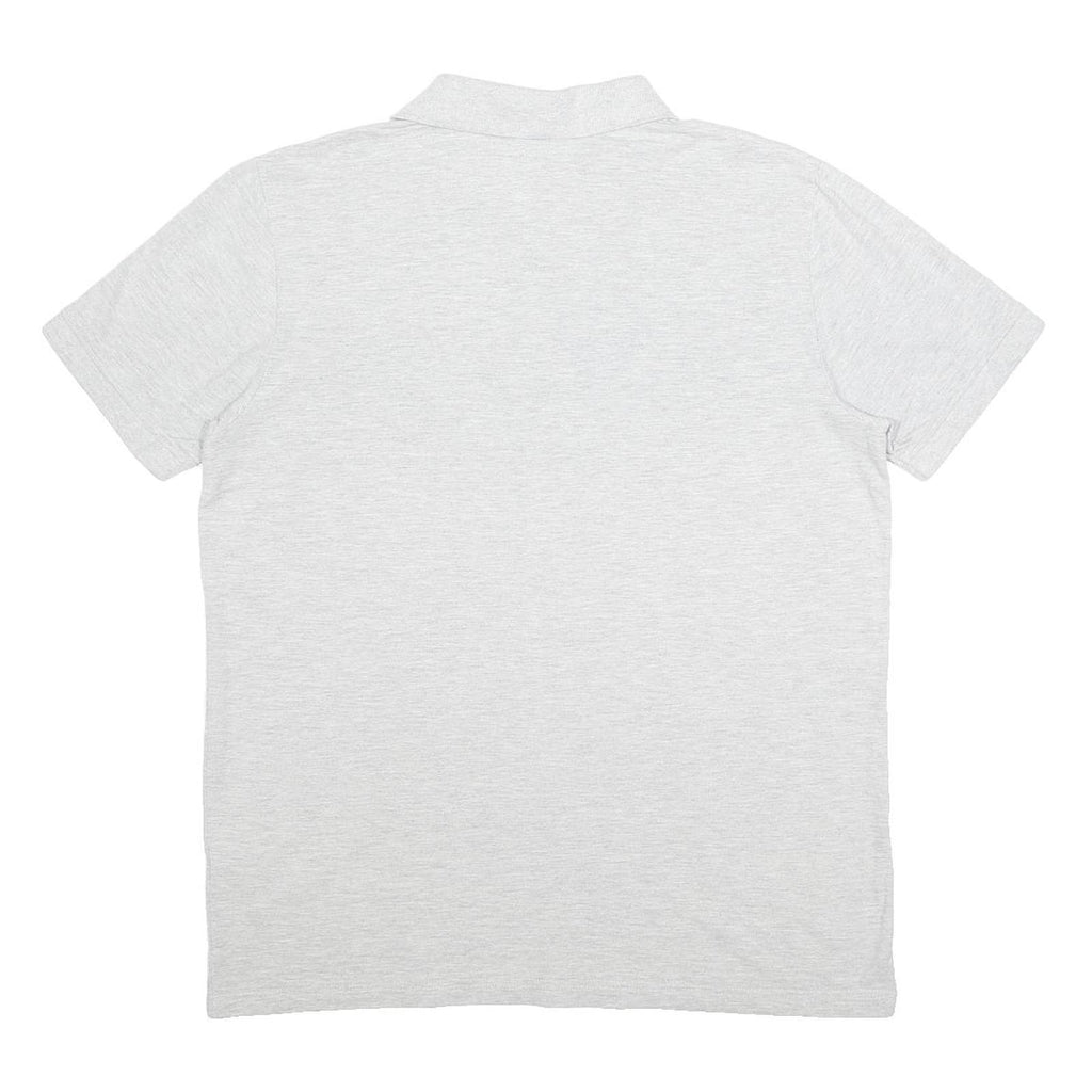 KAPPA Mens Light Grey Polo Shirt Short Sleeve Plain L Cotton Blend Casual