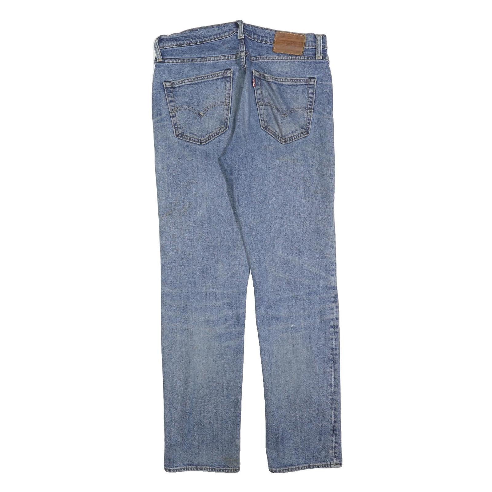 LEVI'S Mens Jeans Blue Regular Straight Denim Medium W32 L32 Classic Fit Zip