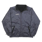 LEGEA Mens Blue & Black Reversible Zip Front Jacket M Polyester Sportswear