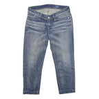 MELTIN POT Womens Blue Relaxed Straight Denim Medium W30 L23 Casual Zip Jeans