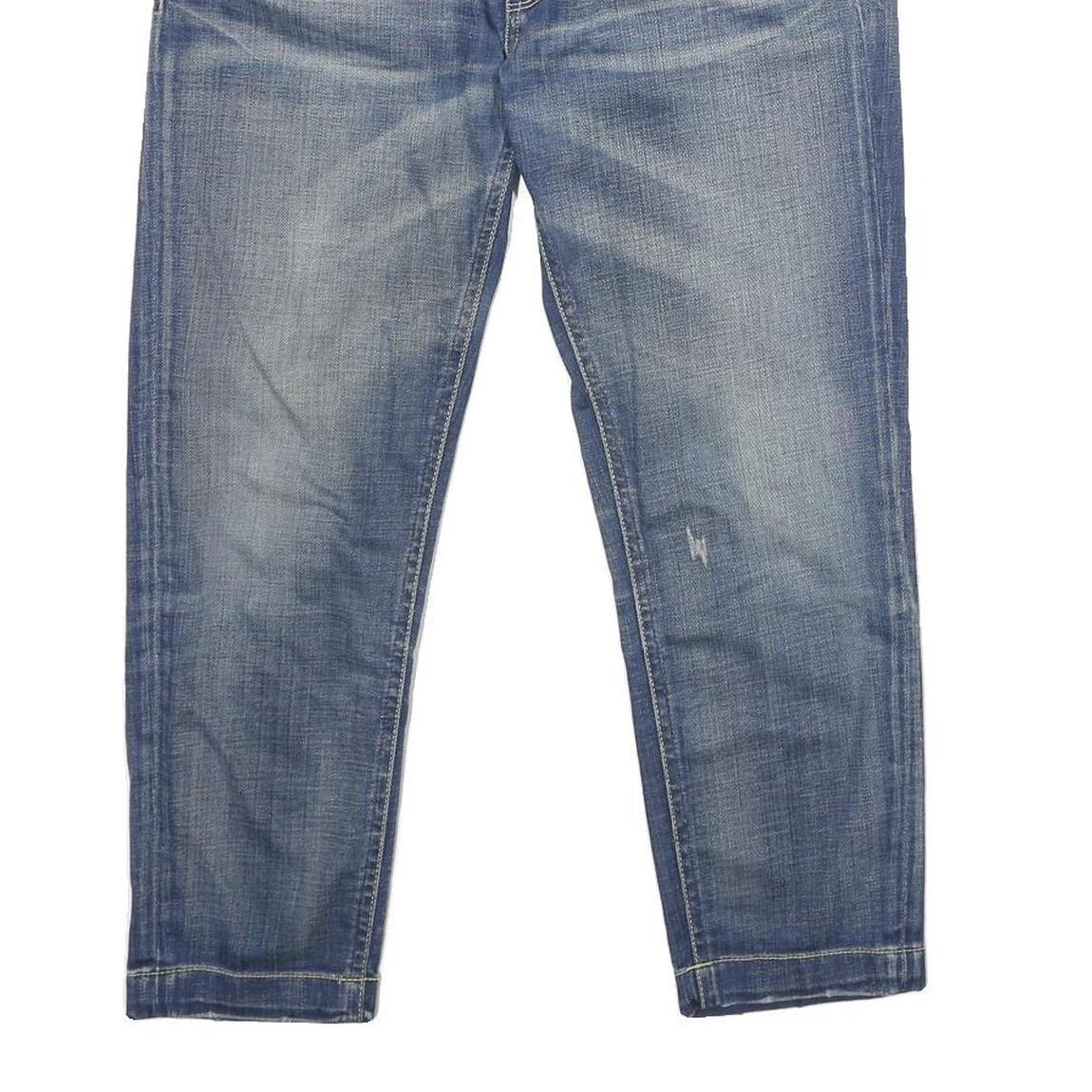 MELTIN POT Womens Blue Relaxed Straight Denim Medium W30 L23 Casual Zip Jeans