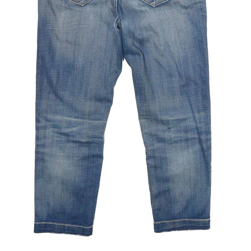 MELTIN POT Womens Blue Relaxed Straight Denim Medium W30 L23 Casual Zip Jeans