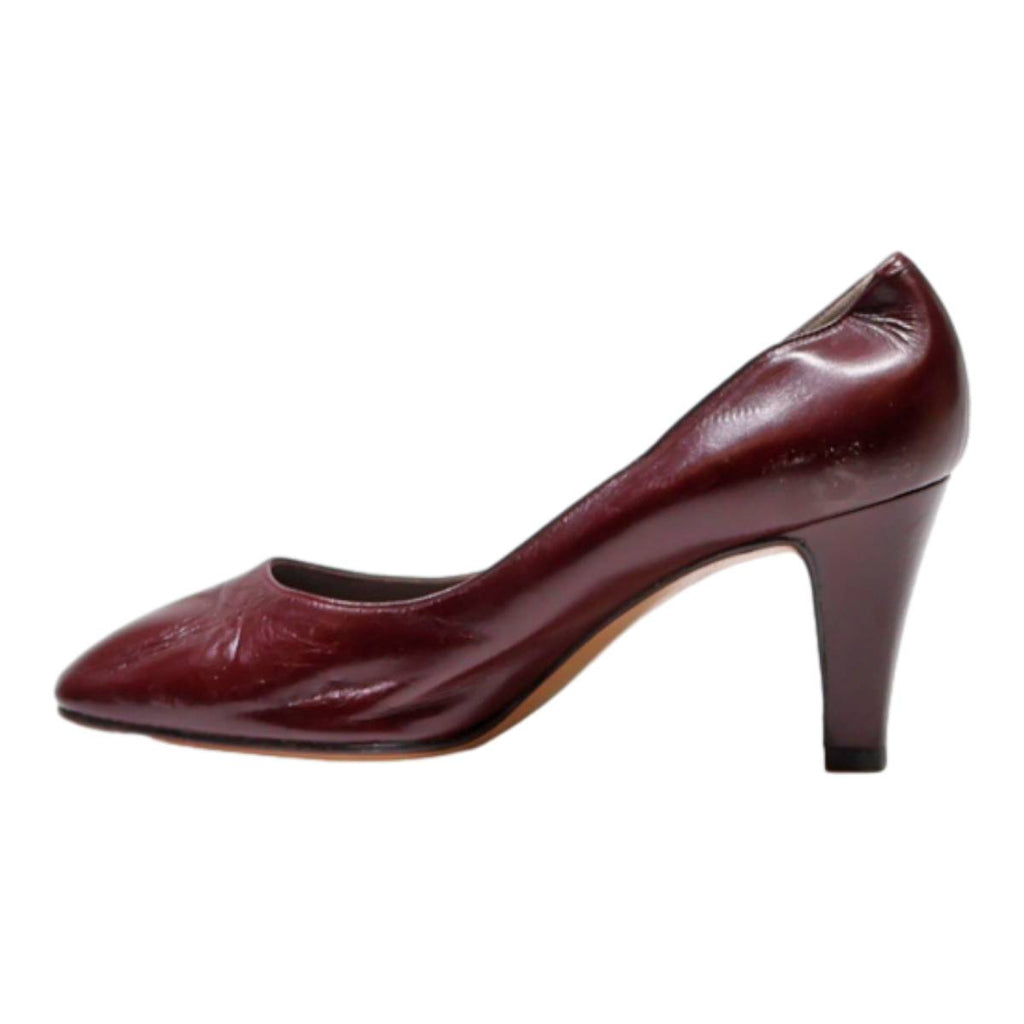 SULTANA Pump Heels Maroon Leather Womens UK 2