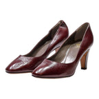 SULTANA Pump Heels Maroon Leather Womens UK 2