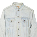 LEVI'S Mens Blue Denim Jacket M Cotton Blend Button Closure Classic Fit Casual