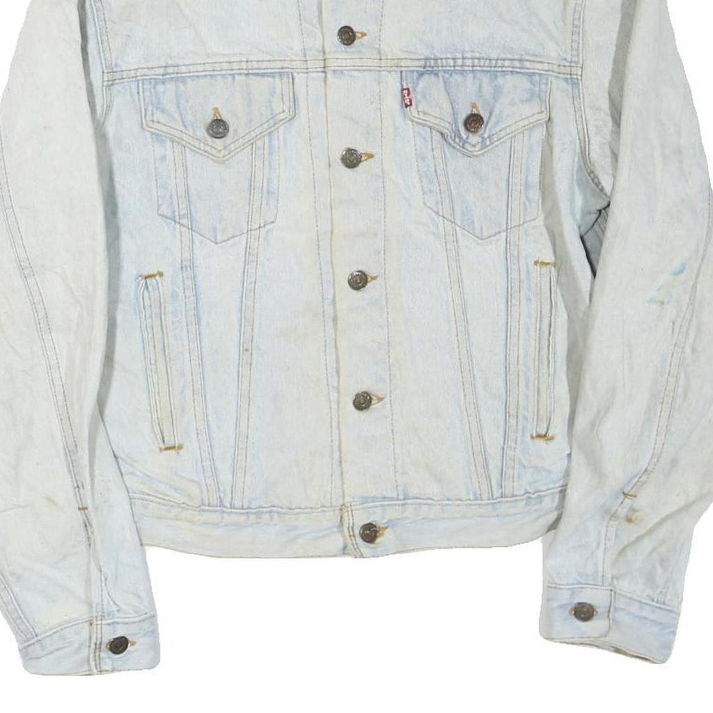 LEVI'S Mens Blue Denim Jacket M Cotton Blend Button Closure Classic Fit Casual