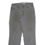 CARHARTT Mens Regular Fit Grey Cotton Blend Button Trousers W34 L30 Workwear
