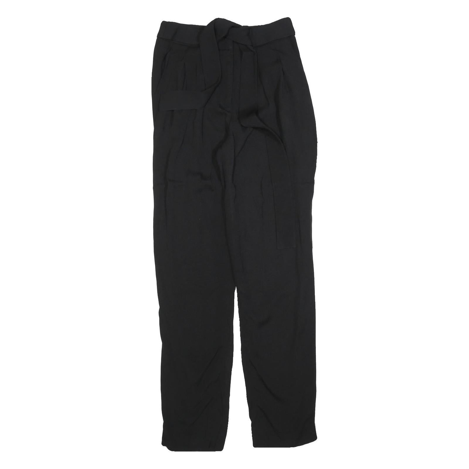 REISS Womens Black Slim Tapered Trousers W26 L32 Elegant Office Wear