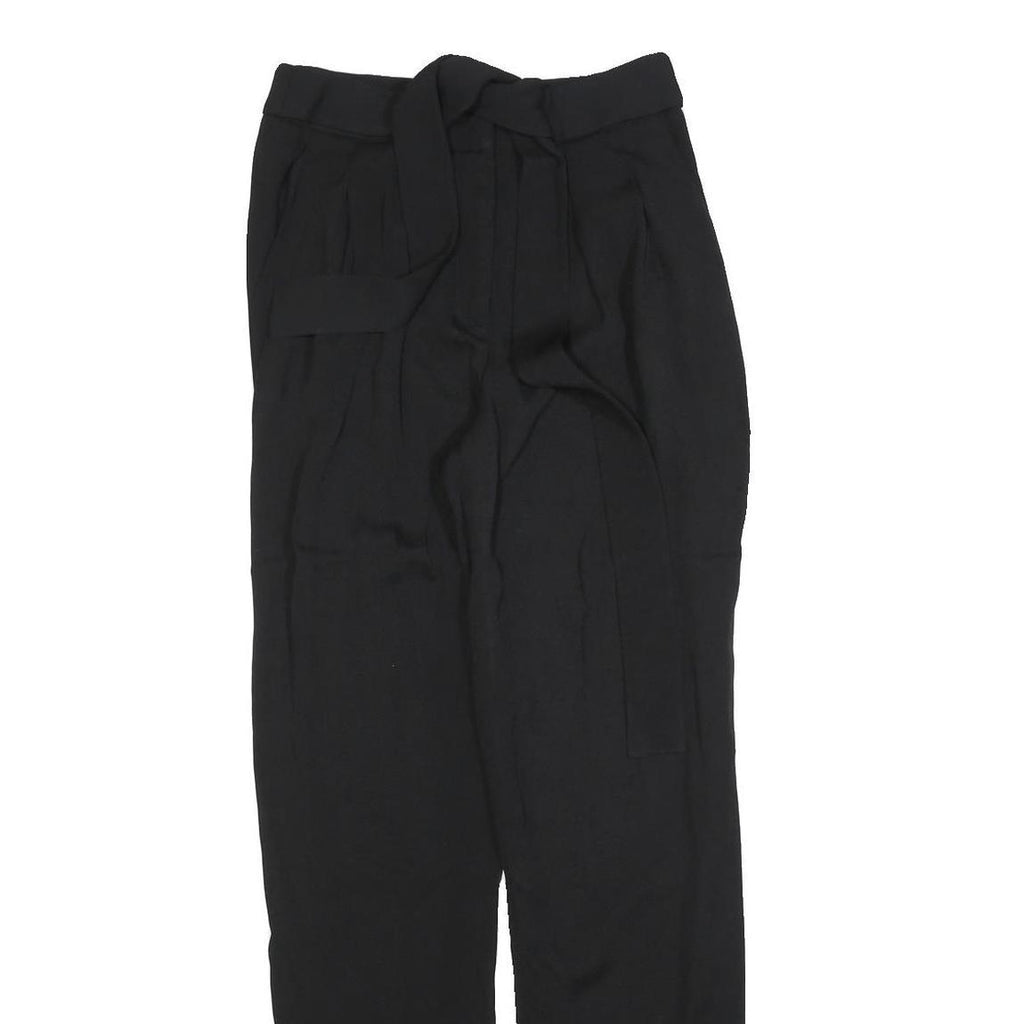 REISS Womens Black Slim Tapered Trousers W26 L32 Elegant Office Wear