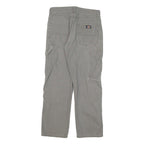 DICKIES Mens Grey Cotton Blend Twill Straight Regular Fit Trousers W30 L28