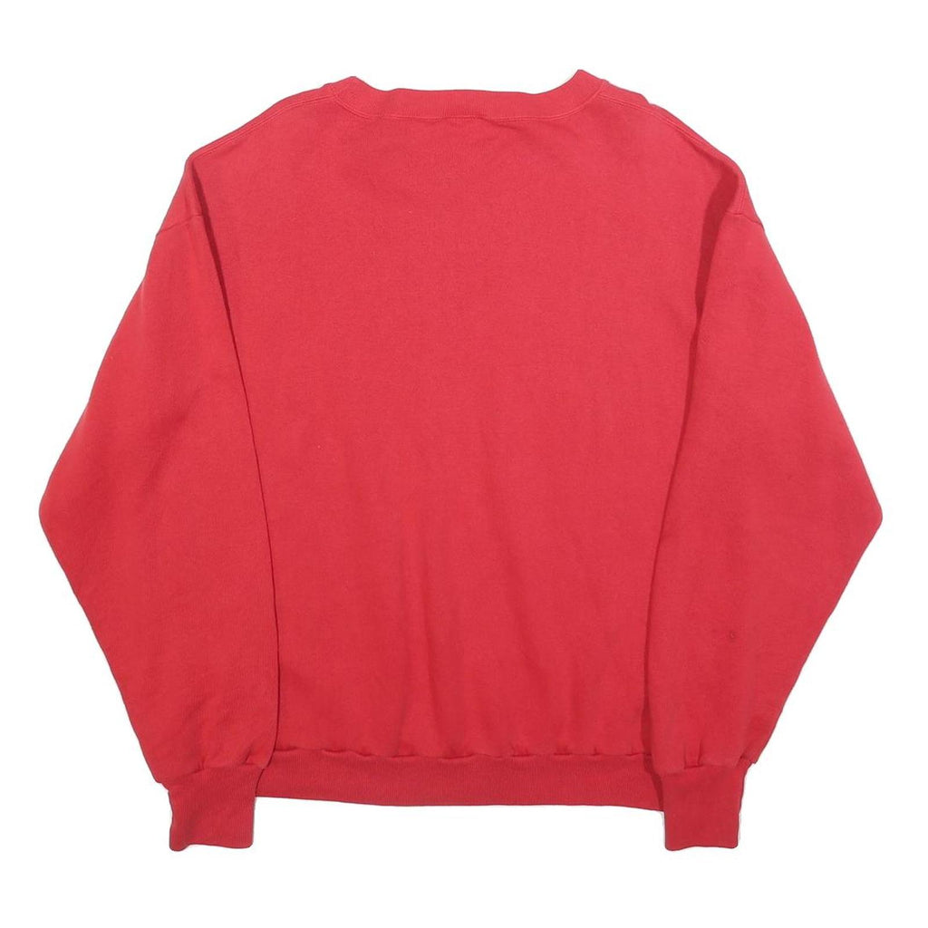 DELTA Mens Red Wisconsin Rose Bowl Crew Neck XL Sweatshirt Vintage Sportswear