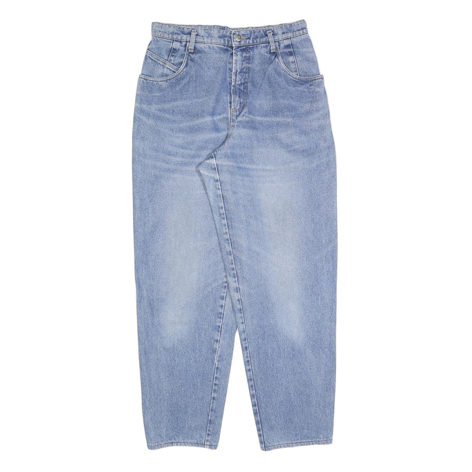 Womens Regular Fit Blue Denim Jeans W30 L30 Zip Closure Cotton Blend Classic