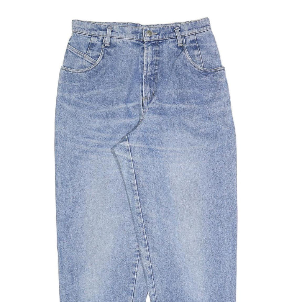 Womens Regular Fit Blue Denim Jeans W30 L30 Zip Closure Cotton Blend Classic