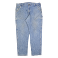 CARHARTT Mens Denim Blue Regular Straight Trousers W40 L34 Workwear Casual