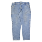 CARHARTT Mens Denim Blue Regular Straight Trousers W40 L34 Workwear Casual