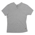 PUMA Womens Grey Cotton Blend V-Neck Short Sleeve T-Shirt M Casual Basic